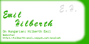 emil hilberth business card